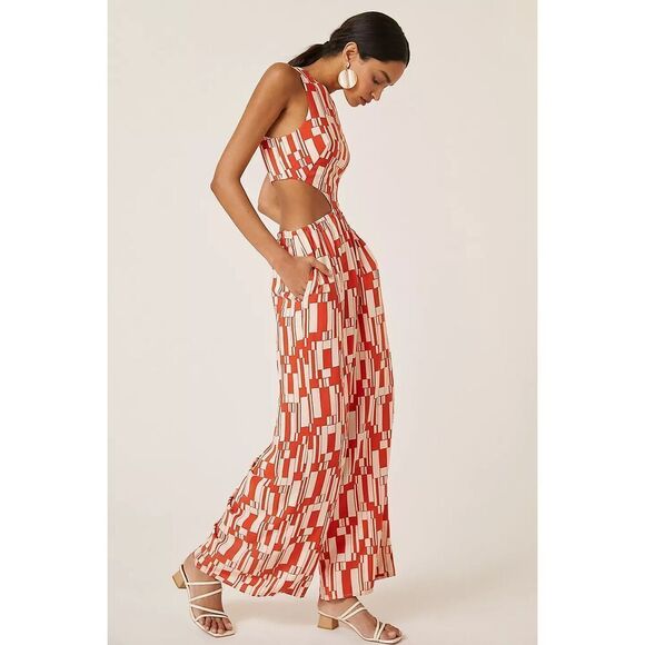 Anthropologie Corey Lynn Calter Cutout Wide-Leg Jumpsuit Size XS - Picture 2 of 9